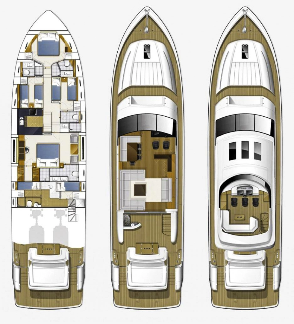 Yacht charter Kaštela billig Princess V85