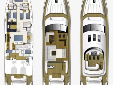Yacht charter Kaštela billig Princess V85