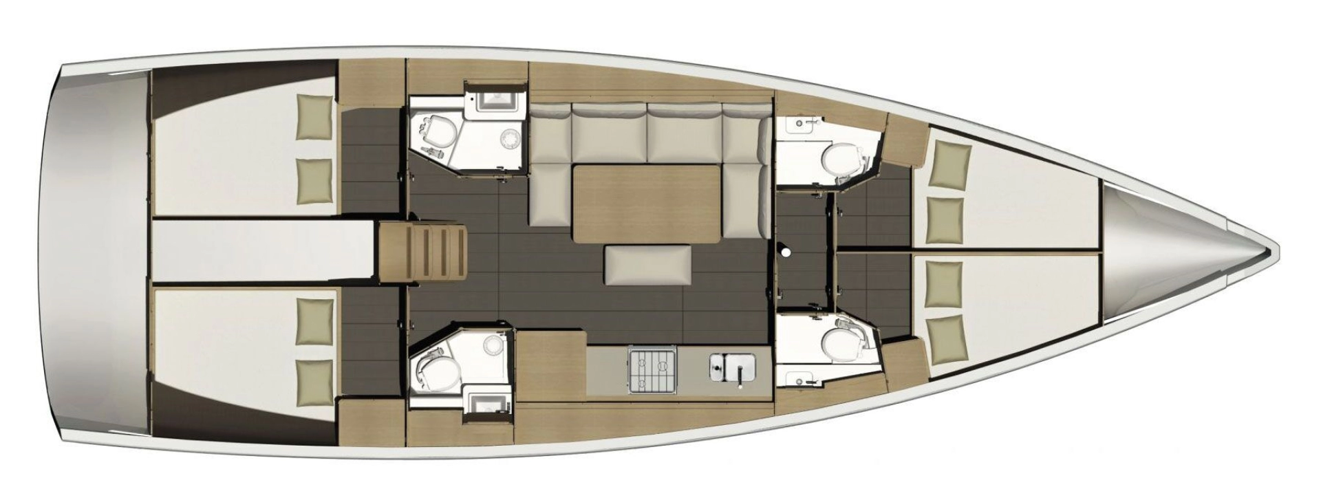 Uthyrning Segelbåt  Dufour med en båtlicens 