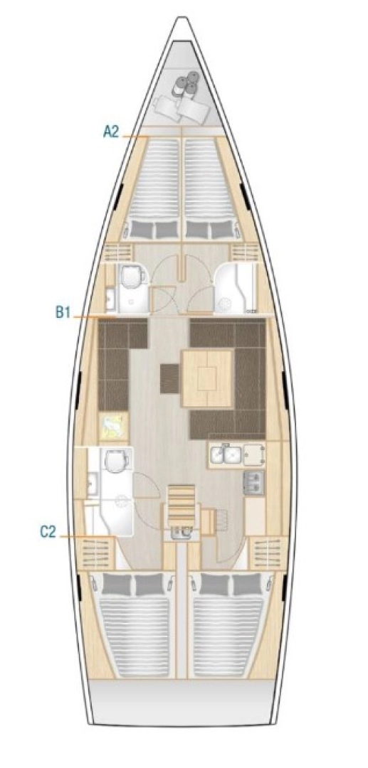 Hanse Hanse 458 charter bareboat eller skeppad i Punat