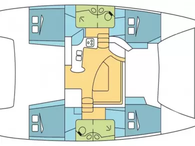 Fountaine Pajot Lipari 41 charter bareboat eller skeppad i Skradin