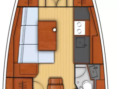 Yacht charter Gocek billig Oceanis 38.1