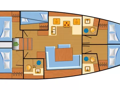 Jeanneau Sun Odyssey 490 charter bareboat eller skeppad i Biograd Na Moru