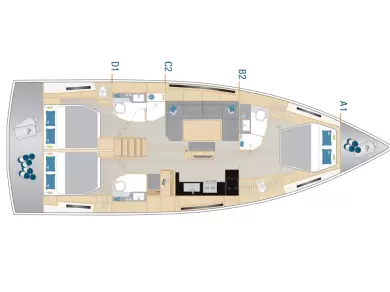 Yacht charter Kaštela billig Hanse 460