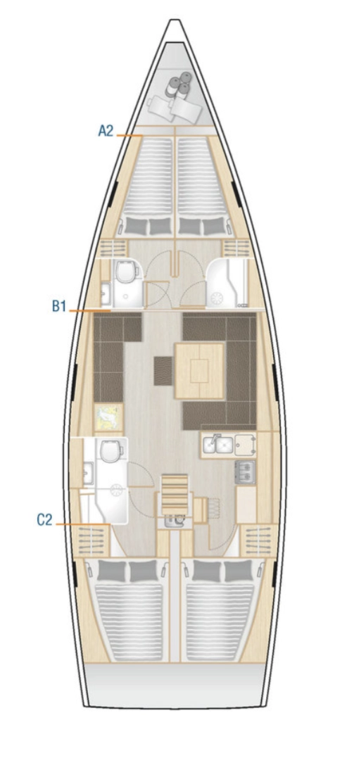 Hanse Hanse 458 charter bareboat eller skeppad i Kaštela