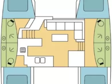 Uthyrning Katamaran  Fountaine Pajot med en båtlicens 