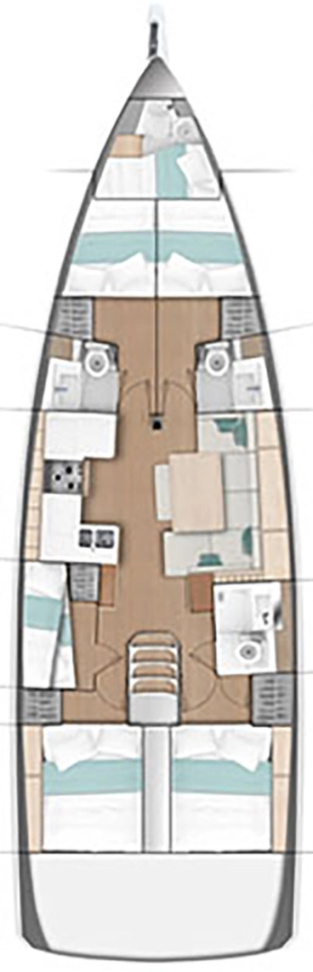 Jeanneau Sun Odyssey 490 charter bareboat eller skeppad i Portisco