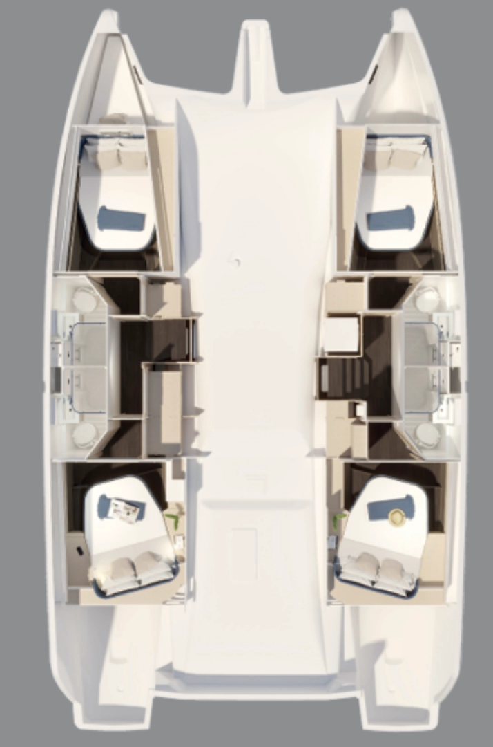 Fountaine Pajot Fountaine Pajot FP 44 Quatuor ELECTRIC - 4 + 1 cab. charter bareboat eller skeppad i Donji Seget