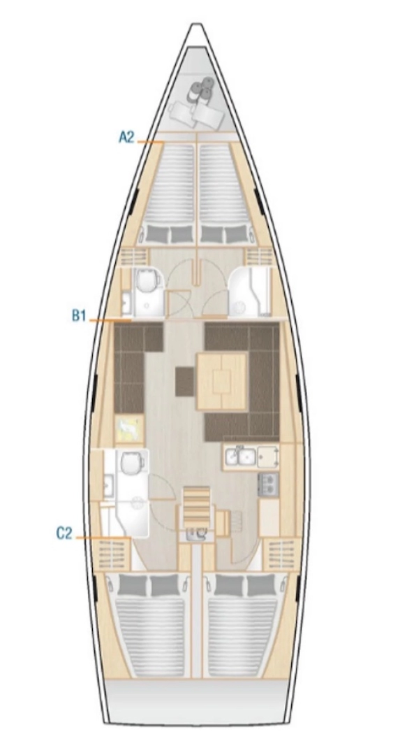 Hanse Hanse 458 charter bareboat eller skeppad i Donji Seget