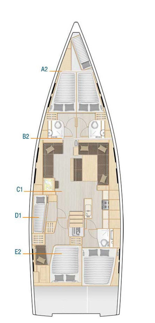 Yacht charter Sukošan billig Hanse 548