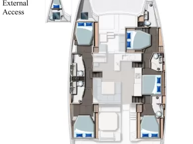 Uthyrning Furnari - Leopard Catamarans / Robertson & Caine Leopard 50 - 5 + 1 cab av Samboat 