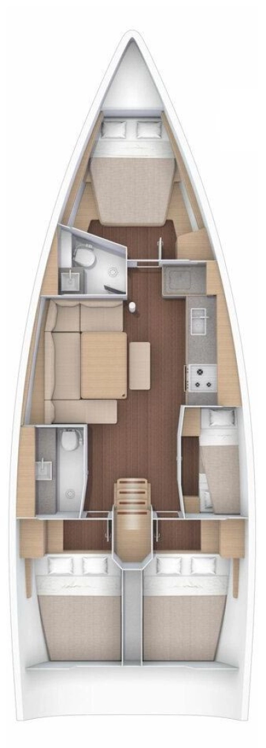 Dufour Dufour 430 charter bareboat eller skeppad i Jezera