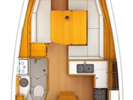 Uthyrning Segelbåt  Jeanneau med en båtlicens 