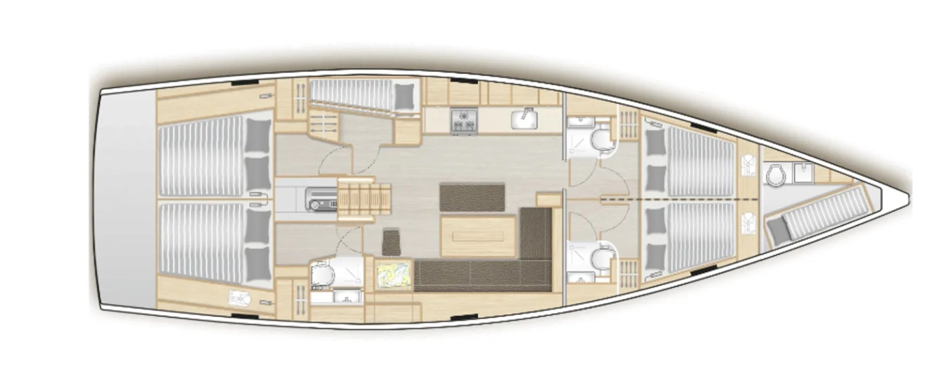Hanse Hanse 508 charter bareboat eller skeppad i Lefkáda