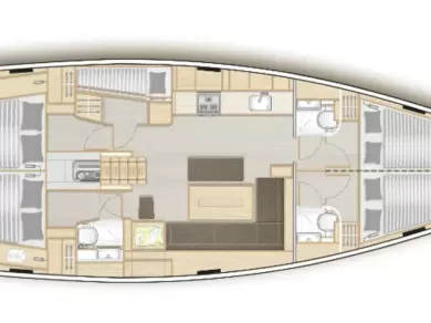 Hanse Hanse 508 charter bareboat eller skeppad i Lefkáda