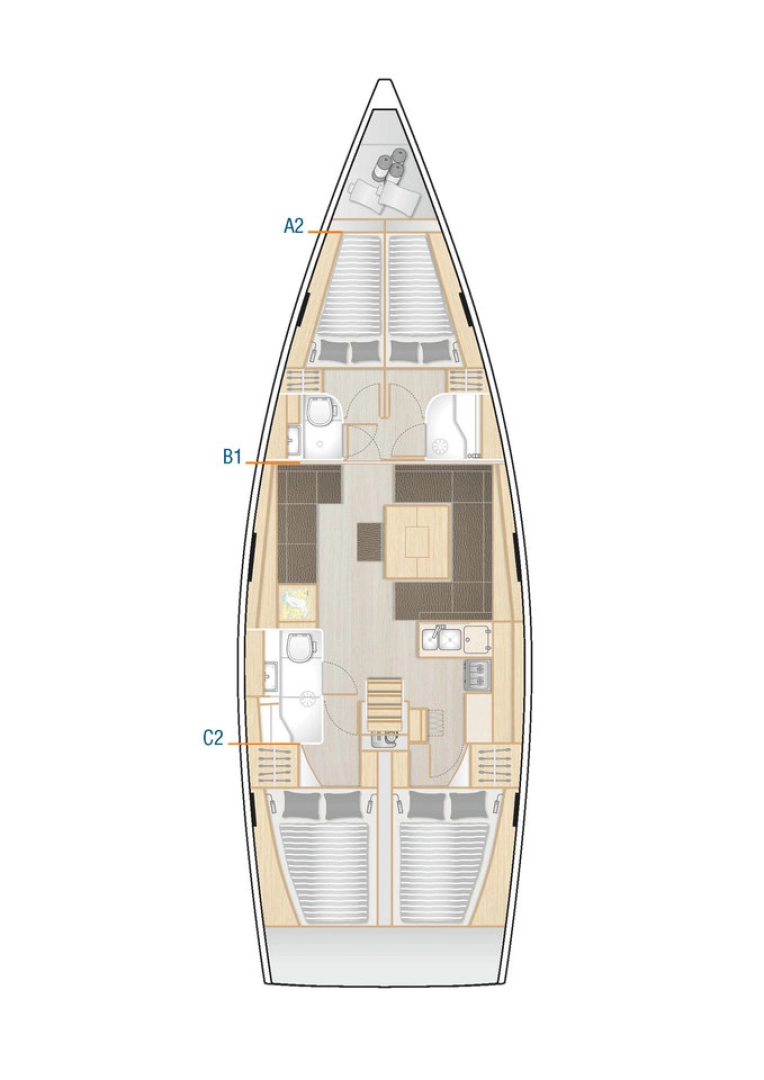 Hanse Hanse 458 charter bareboat eller skeppad i Fethiye