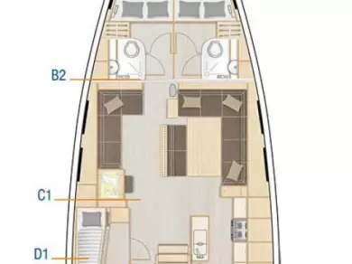 Hanse Hanse 548 charter bareboat eller skeppad i Fethiye