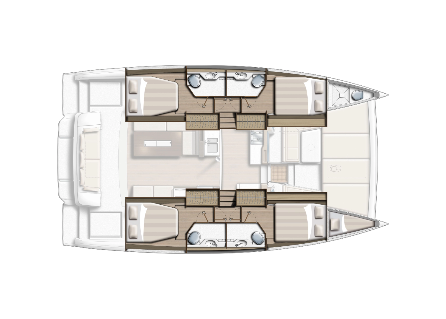 Hyra Katamaran  med eller utan skeppare Bali Pirovac 