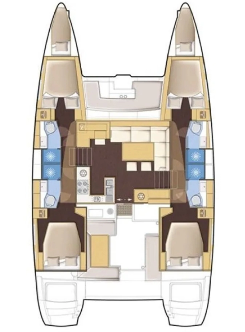 Yacht charter Lefkáda billig Lagoon 450 F