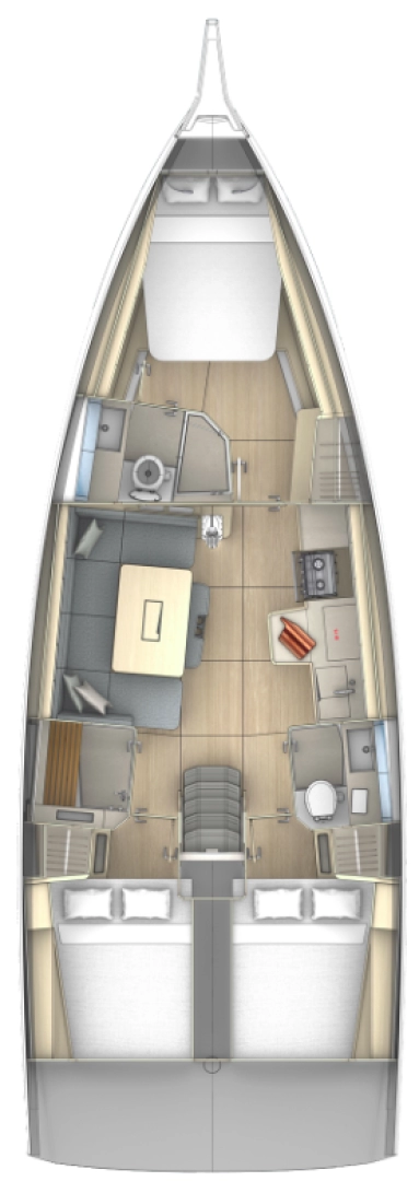 Dufour Dufour 41 charter bareboat eller skeppad i Marseille