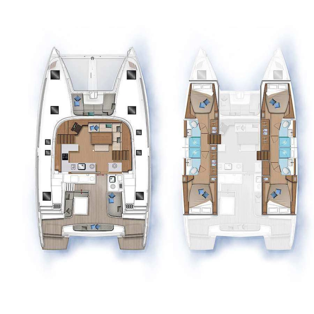 Lagoon Lagoon 46 charter bareboat eller skeppad i Fethiye