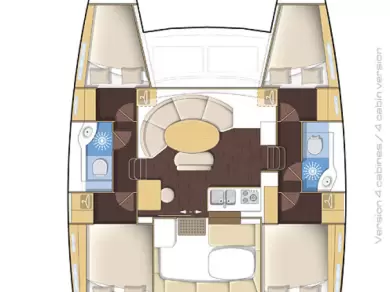 Hyra Katamaran  med eller utan skeppare Lagoon Le Marin 
