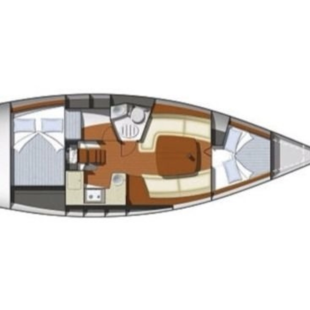 Uthyrning Segelbåt  Jeanneau med en båtlicens 