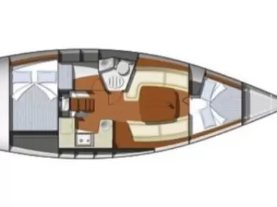 Uthyrning Segelbåt  Jeanneau med en båtlicens 