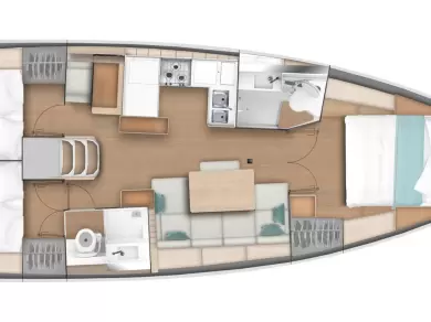 Uthyrning Segelbåt  Jeanneau med en båtlicens 