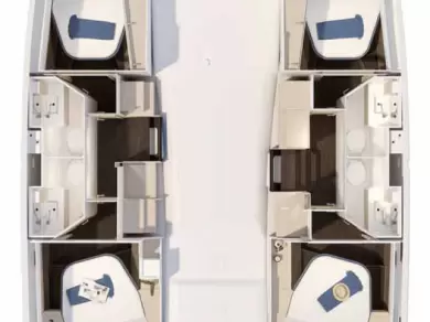 Uthyrning Katamaran  Fountaine Pajot med en båtlicens 