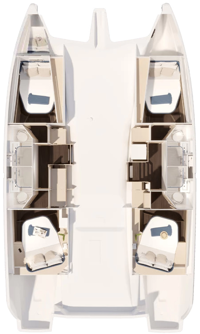 Fountaine Pajot Fountaine Pajot FP 44 Quatuor - 4 cab. charter bareboat eller skeppad i Trogir 