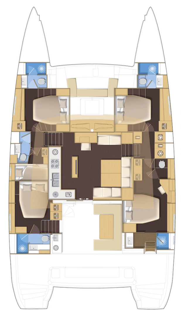 Lagoon Lagoon 52 F charter bareboat eller skeppad i Gouvia