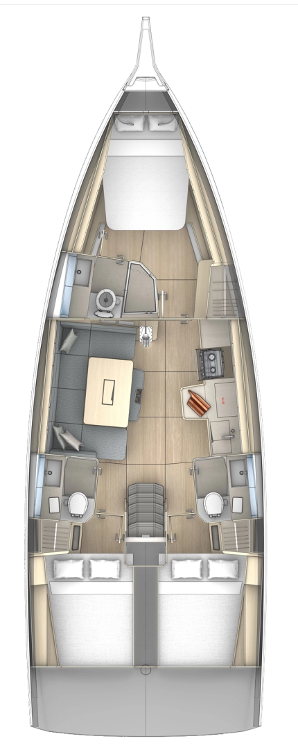 Dufour Dufour 41 charter bareboat eller skeppad i Šibenik 