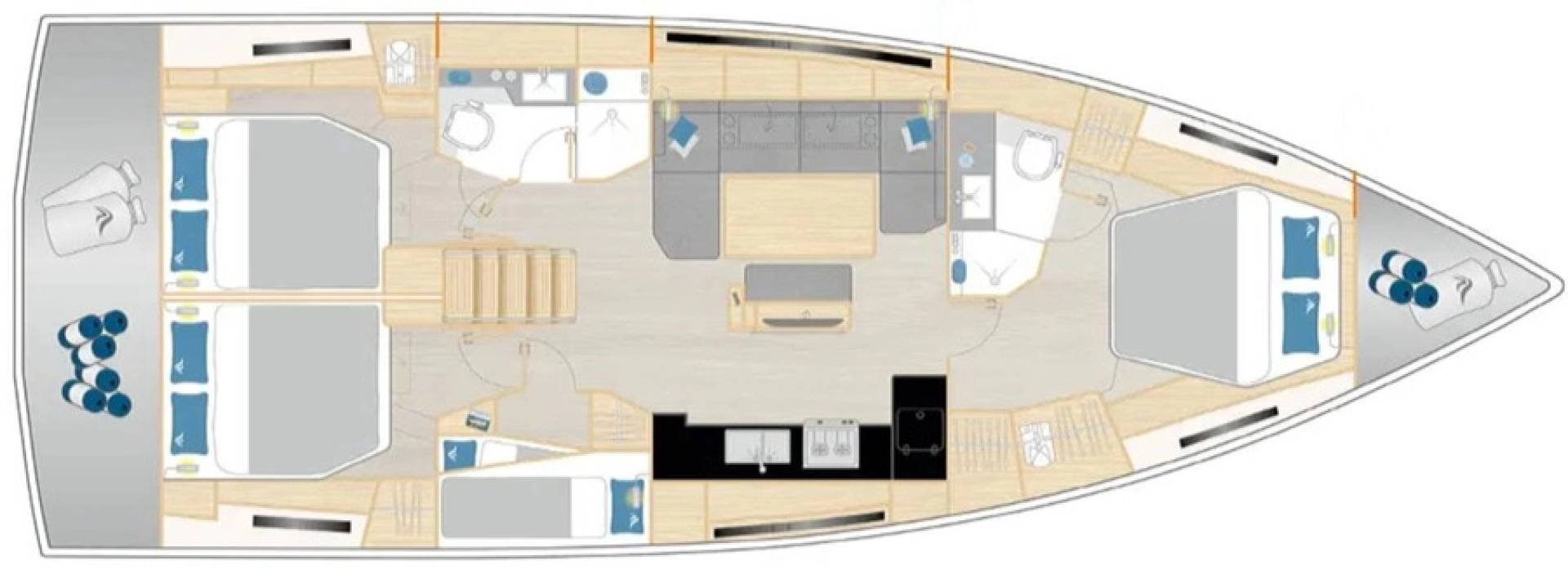 Hanse Hanse 460 charter bareboat eller skeppad i Pomer