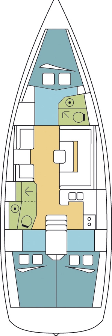 Jeanneau Sun Odyssey 419 charter bareboat eller skeppad i Praslin Island
