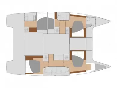 Uthyrning Katamaran  Fountaine Pajot med en båtlicens 