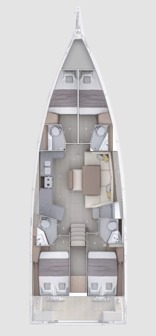 Uthyrning Segelbåt  Bénéteau med en båtlicens 