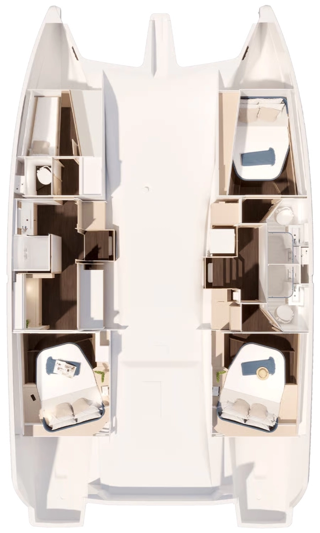 Fountaine Pajot Fountaine Pajot FP 44 Maestro - 3 cab. charter bareboat eller skeppad i Saint Raphael