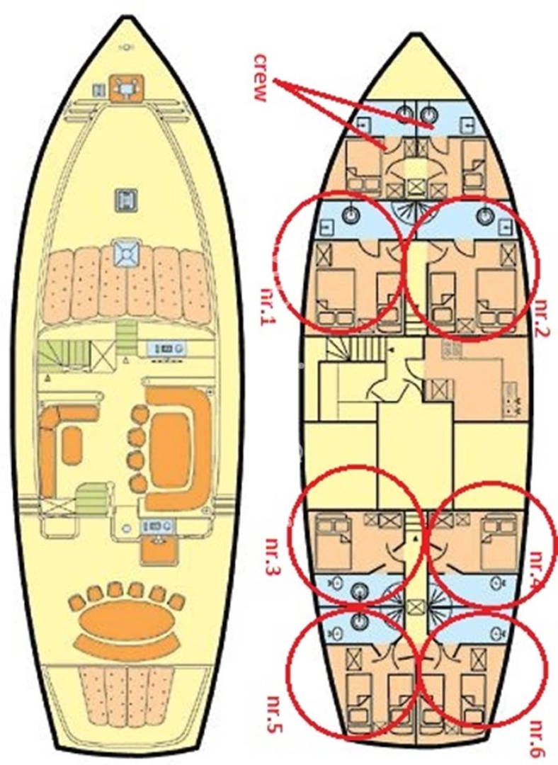 Custom Made  M/S Morning Star charter bareboat eller skeppad i Split 