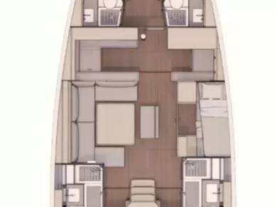 Yacht charter Cagliari billig Dufour 530