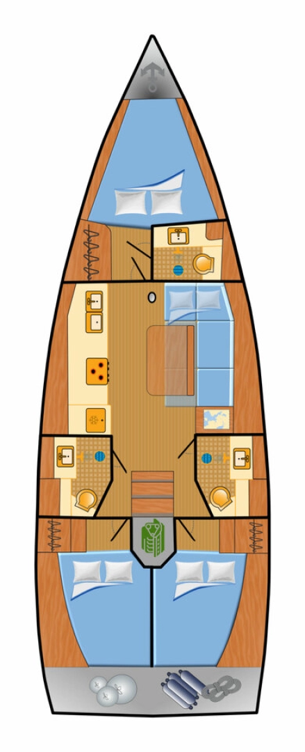 Dufour Dufour 390 charter bareboat eller skeppad i Pula 