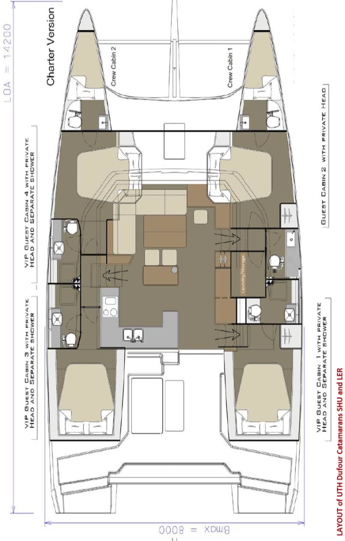 Dufour Dufour Catamarans 48 Sail charter bareboat eller skeppad i Primošten 