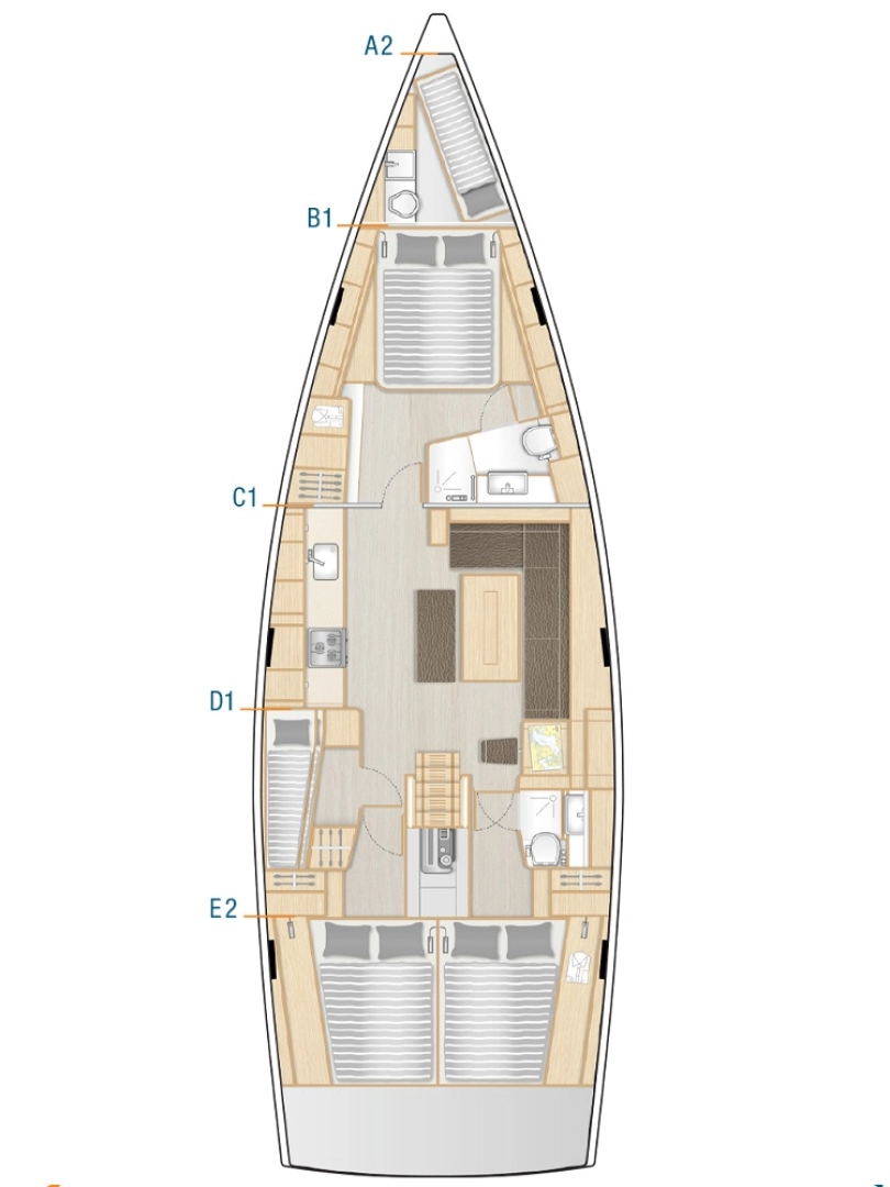 Yacht charter Donji Seget billig Hanse 508