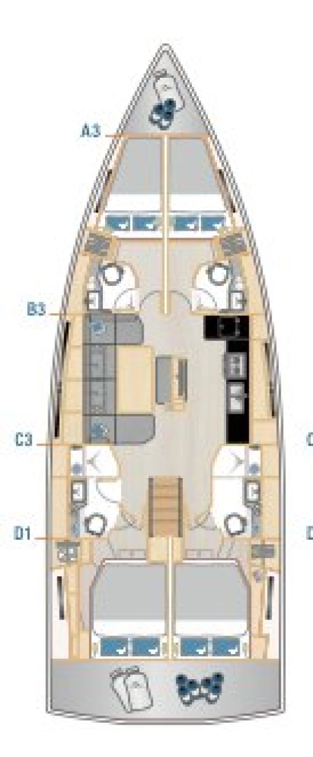 Yacht charter Donji Seget billig Hanse 460