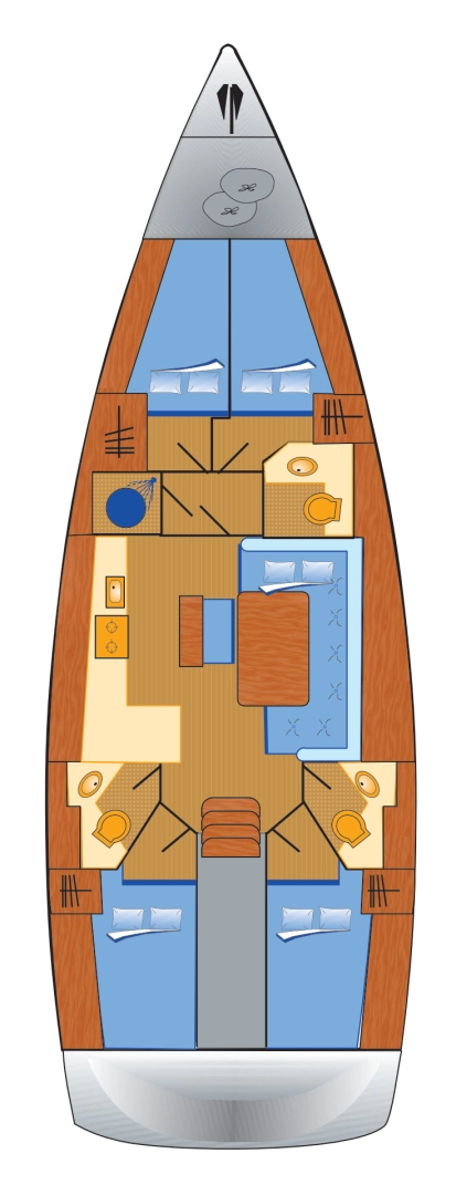 Bavaria Cruiser 46 charter bareboat eller skeppad i Heiligenhafen