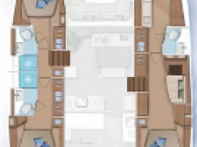 Lagoon Lagoon 46 charter bareboat eller skeppad i Saint Raphael