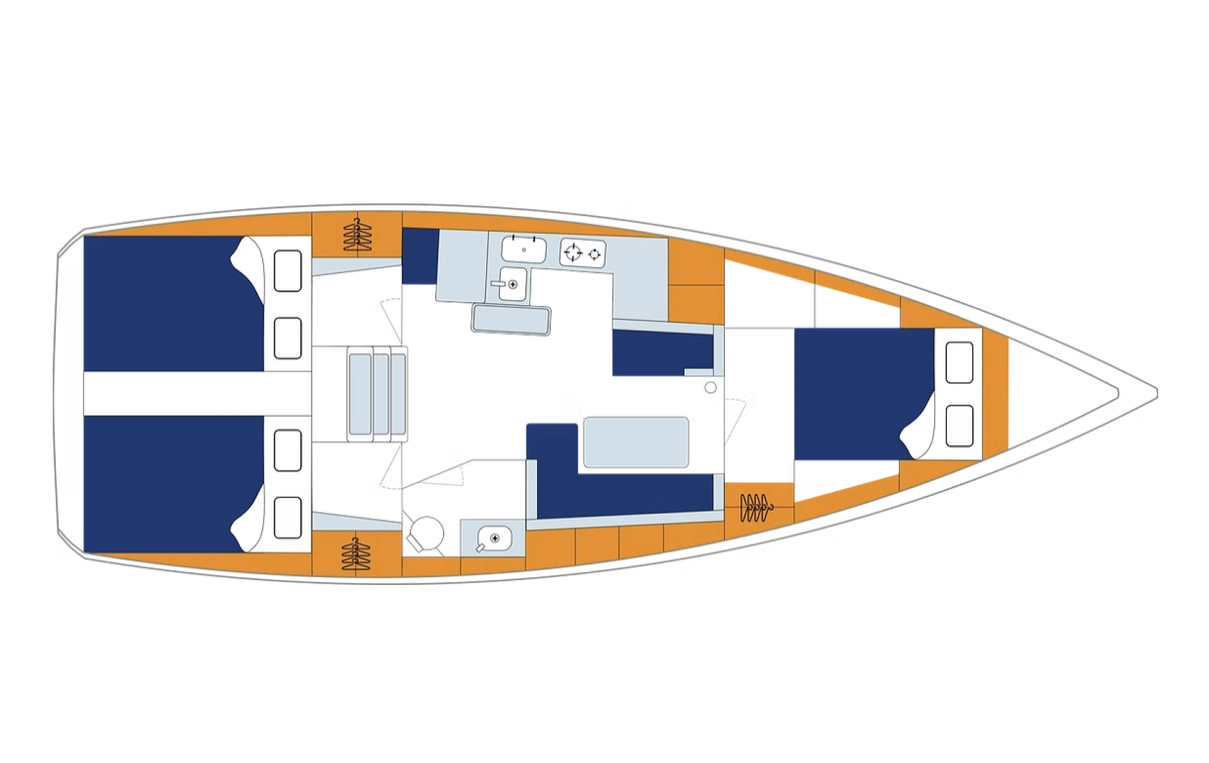 Uthyrning Segelbåt  Jeanneau med en båtlicens 