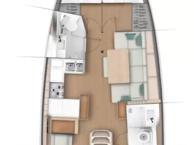 Jeanneau Sun Odyssey 440 charter bareboat eller skeppad i Paros (ostrov)