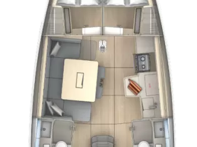 Uthyrning Segelbåt  Dufour med en båtlicens 