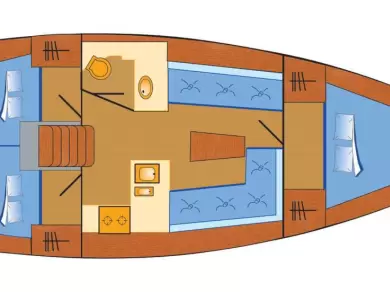 Bavaria Cruiser 37 charter bareboat eller skeppad i Heiligenhafen